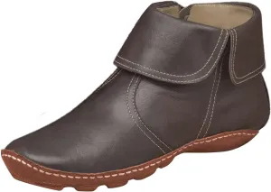 Ankle Boots for Women No Heel Arch Support Boots Side Zipper Flat Heel Booties Vintage Leather Damping Shoes
