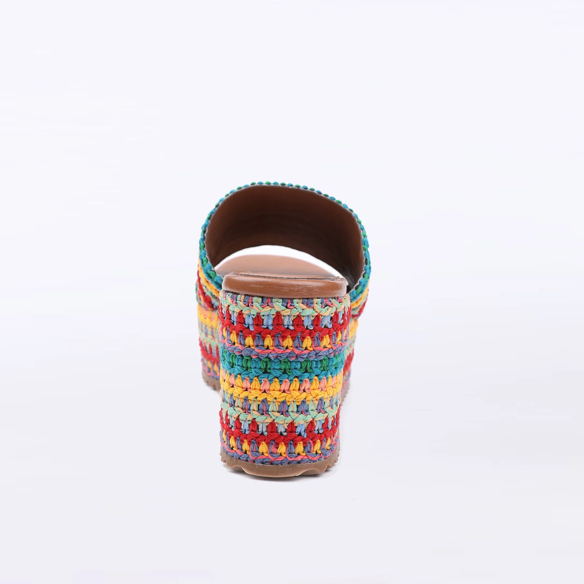 CARNAVAL - Crochet Multi Color Wedge Sandal