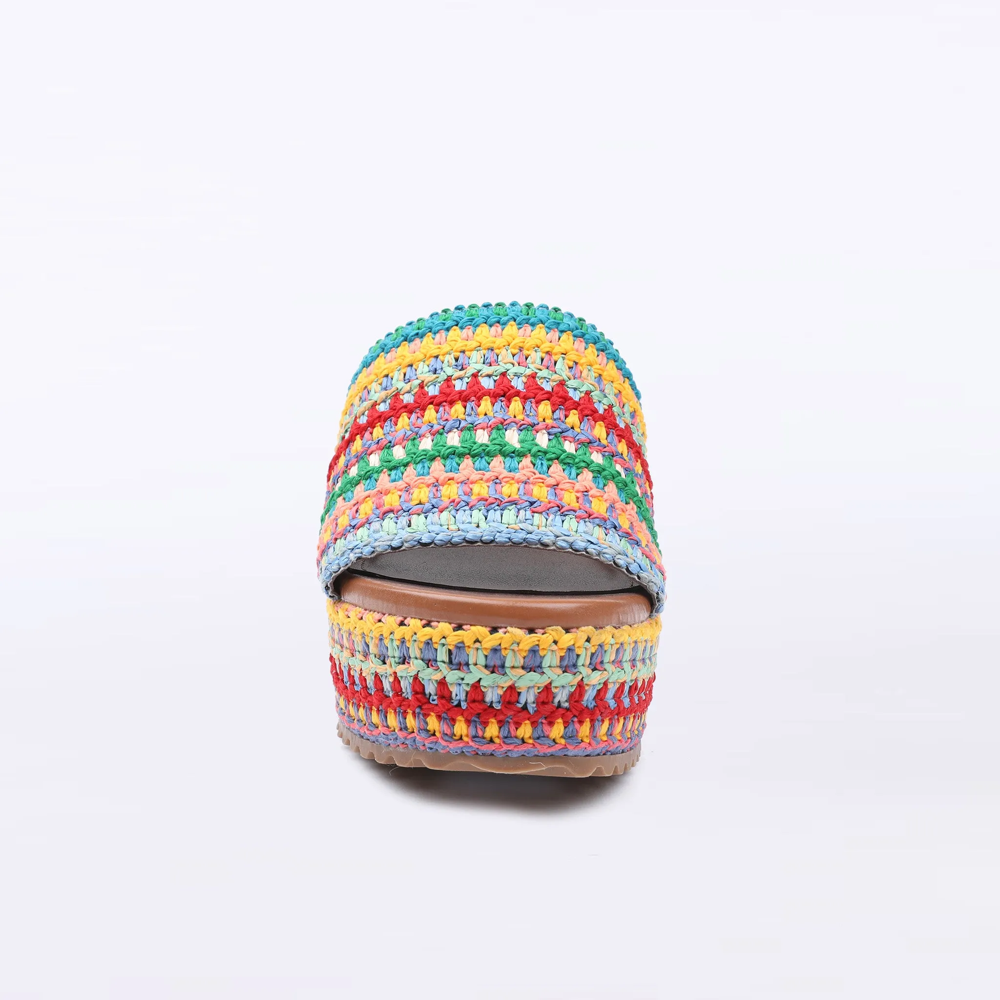 CARNAVAL - Crochet Multi Color Wedge Sandal