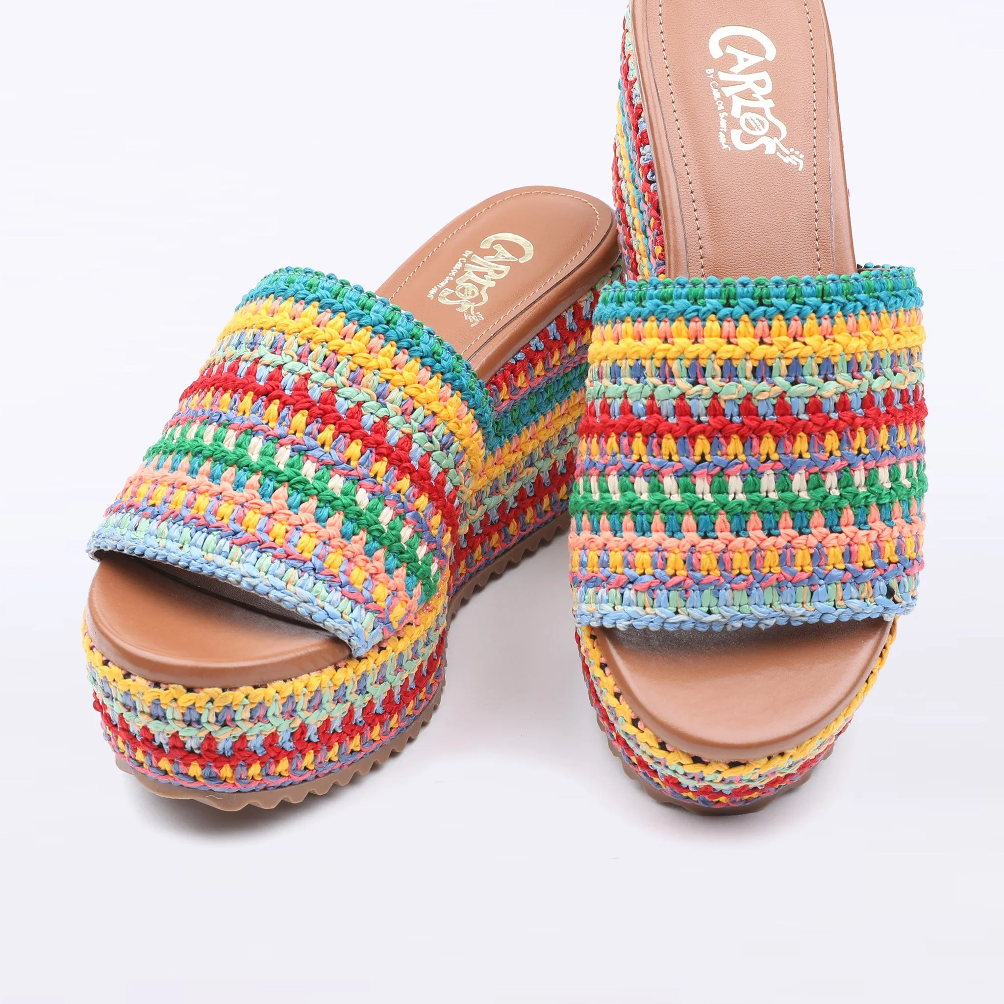 CARNAVAL - Crochet Multi Color Wedge Sandal