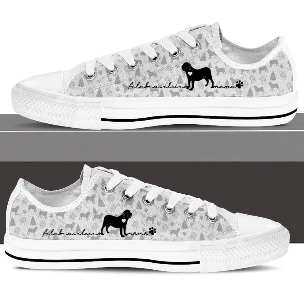 Fila Brasileiro Low Top Shoes, Dog Printed Shoes, Canvas Shoes For Men, Women