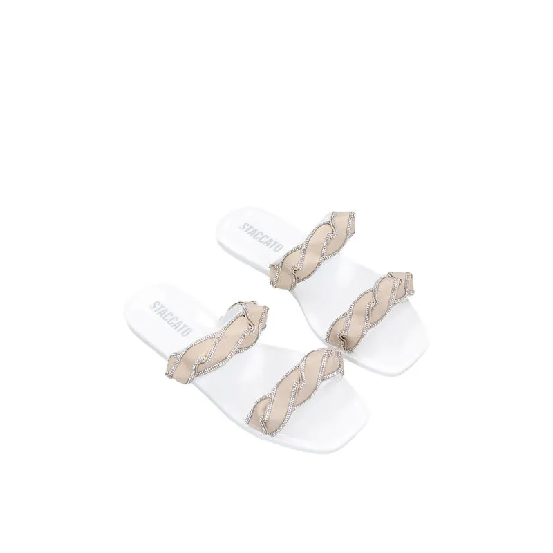 GL323-WHT Women's Flat Sandals - White