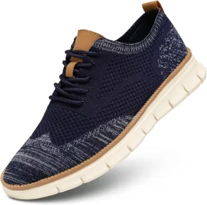Mens Casual Dress Shoes Fashion Walking Sneakers Mesh Business Oxfords Work Lightweight Soft Sole