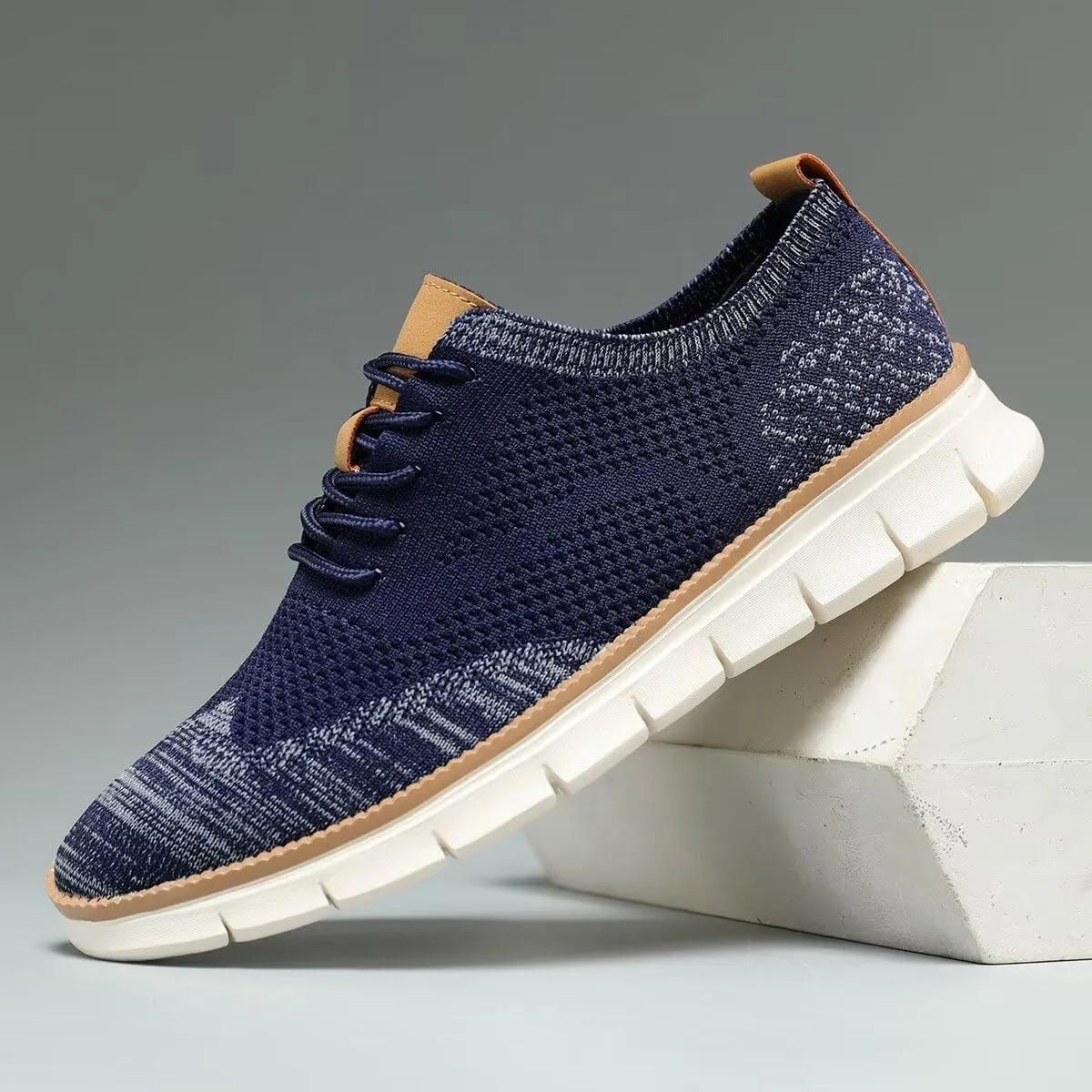 Mens Casual Dress Shoes Fashion Walking Sneakers Mesh Business Oxfords Work Lightweight Soft Sole
