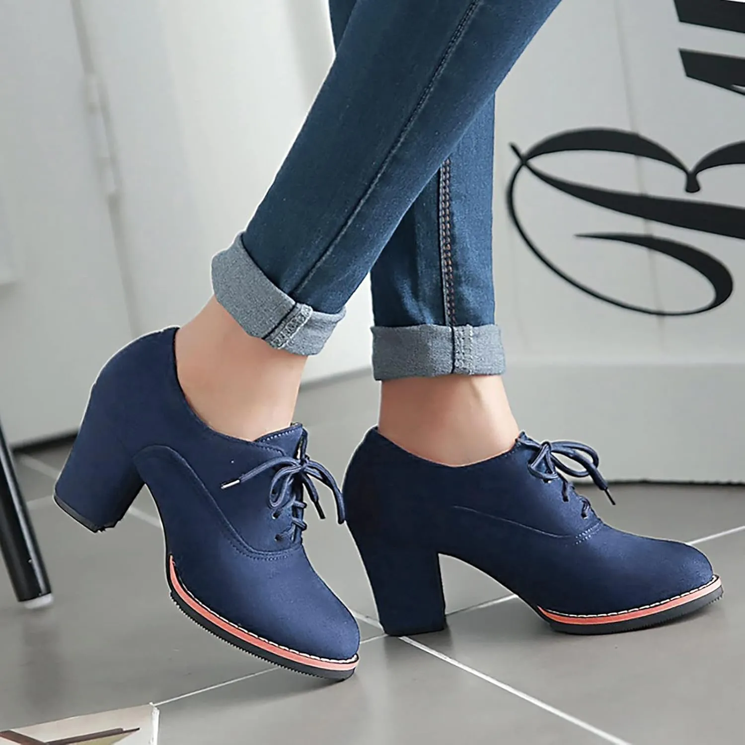 Platform Boots for Women Ankle Comfortable Booties for Women Mens Casual Boots Leather Womens Work Boot Flat Heel Closed Toe Pointed Toe Mid Heel Slip On