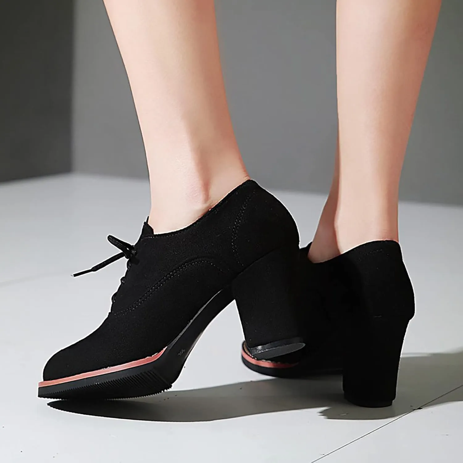 Platform Boots for Women Ankle Comfortable Booties for Women Mens Casual Boots Leather Womens Work Boot Flat Heel Closed Toe Pointed Toe Mid Heel Slip On