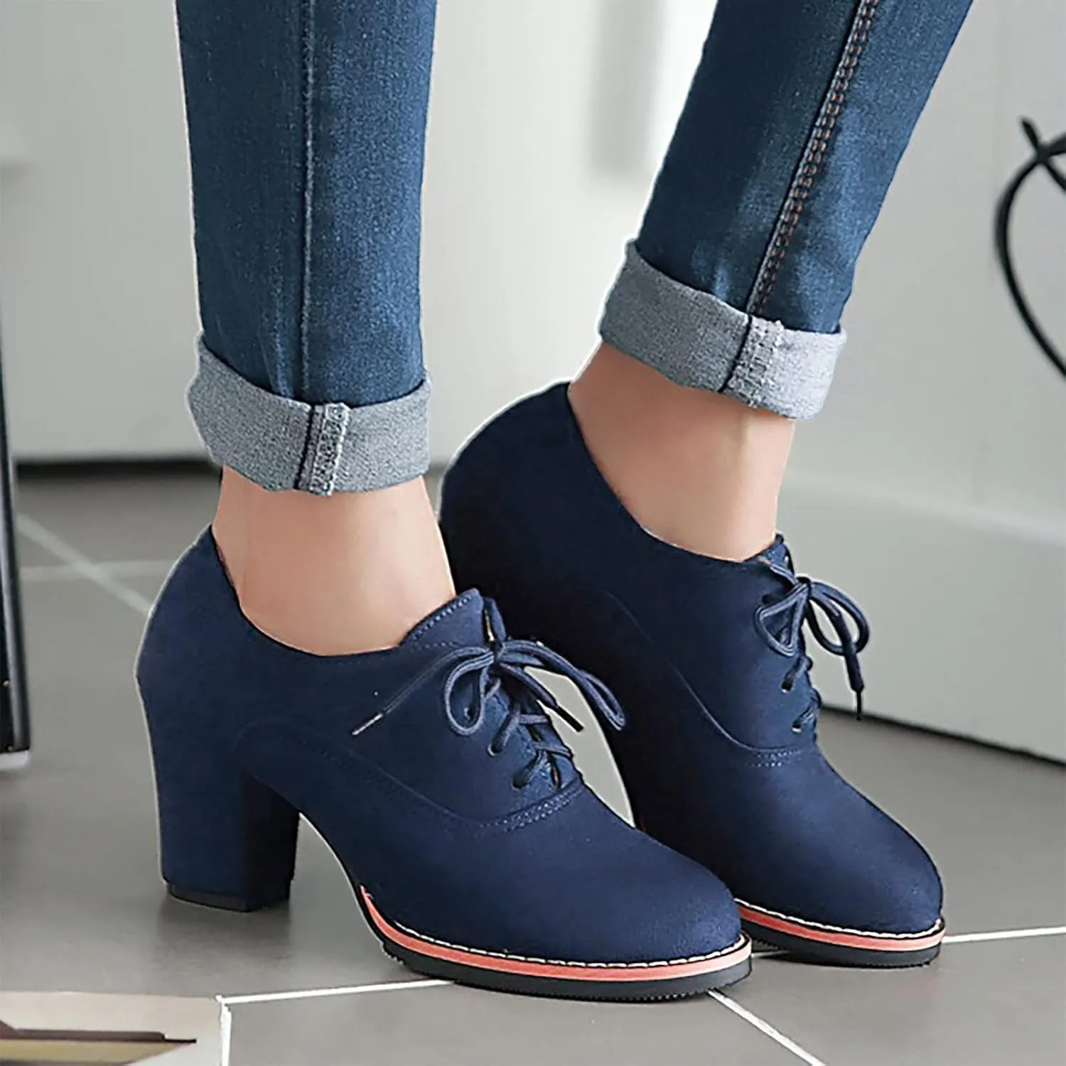 Platform Boots for Women Ankle Comfortable Booties for Women Mens Casual Boots Leather Womens Work Boot Flat Heel Closed Toe Pointed Toe Mid Heel Slip On