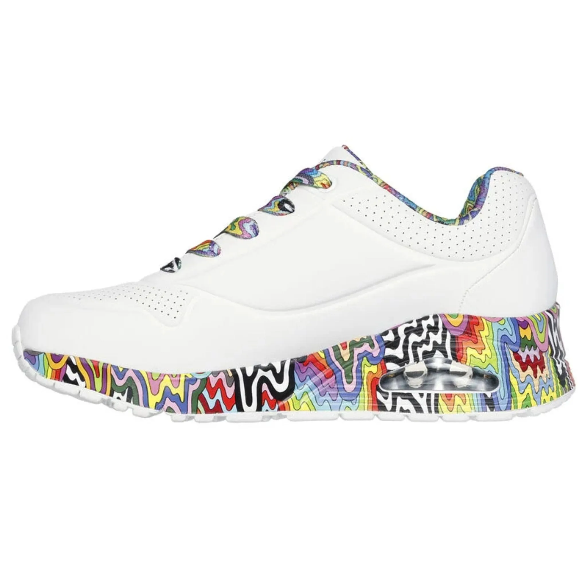 Skechers Women's 177959 Jen Stark Mini Drip White Multi Casual Shoes