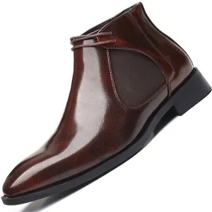 West Louis Business Elegant Leather Pointed Chukka Shoes