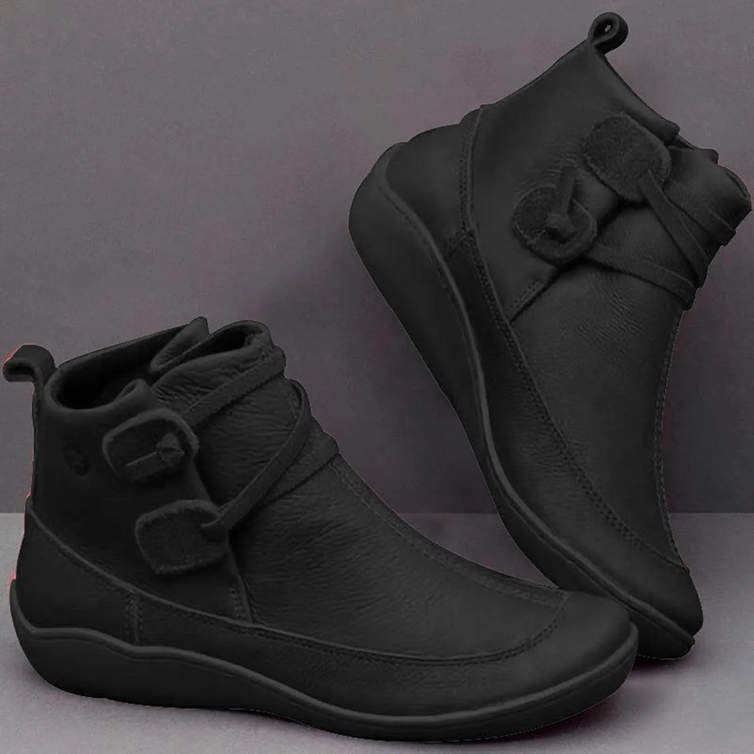 Womens Boots Ankle Black Dress Booties for Women Steel Toed Boots for Women Womens Hiking Boot Cute Cozy Non Slip Pointed Toe Stacked Mid Heel