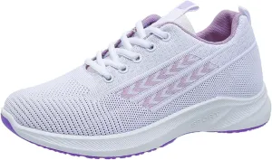 Women's Shoes Sneakers Lace Up Knit Mesh Sport Shoes Breathable Lightweight Casual Walking Workout Training Shoes