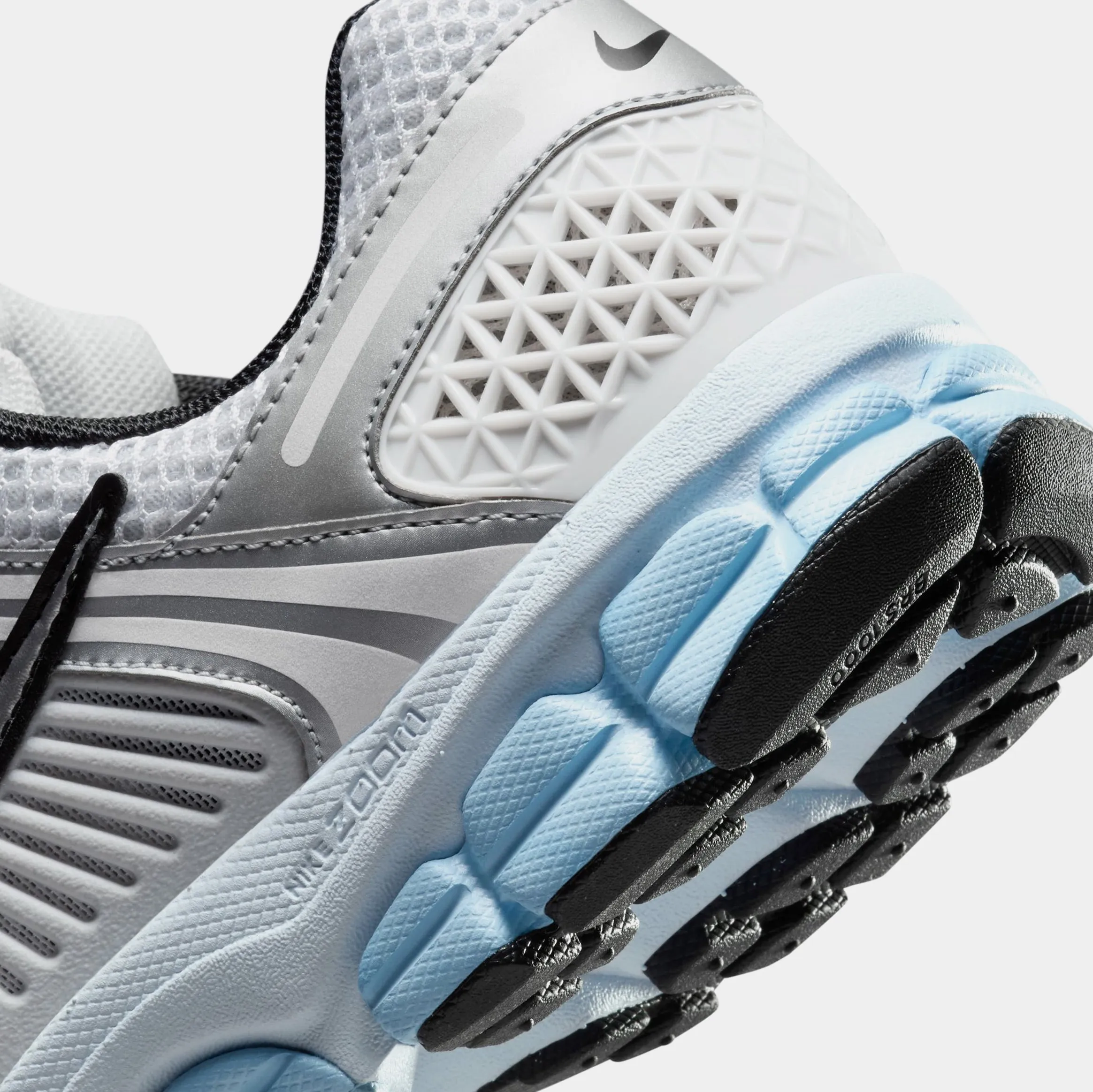 Womens Zoom Vomero 5 Metallic Silver Blue Tint Running Shoes - White/Pure Platinum Edition